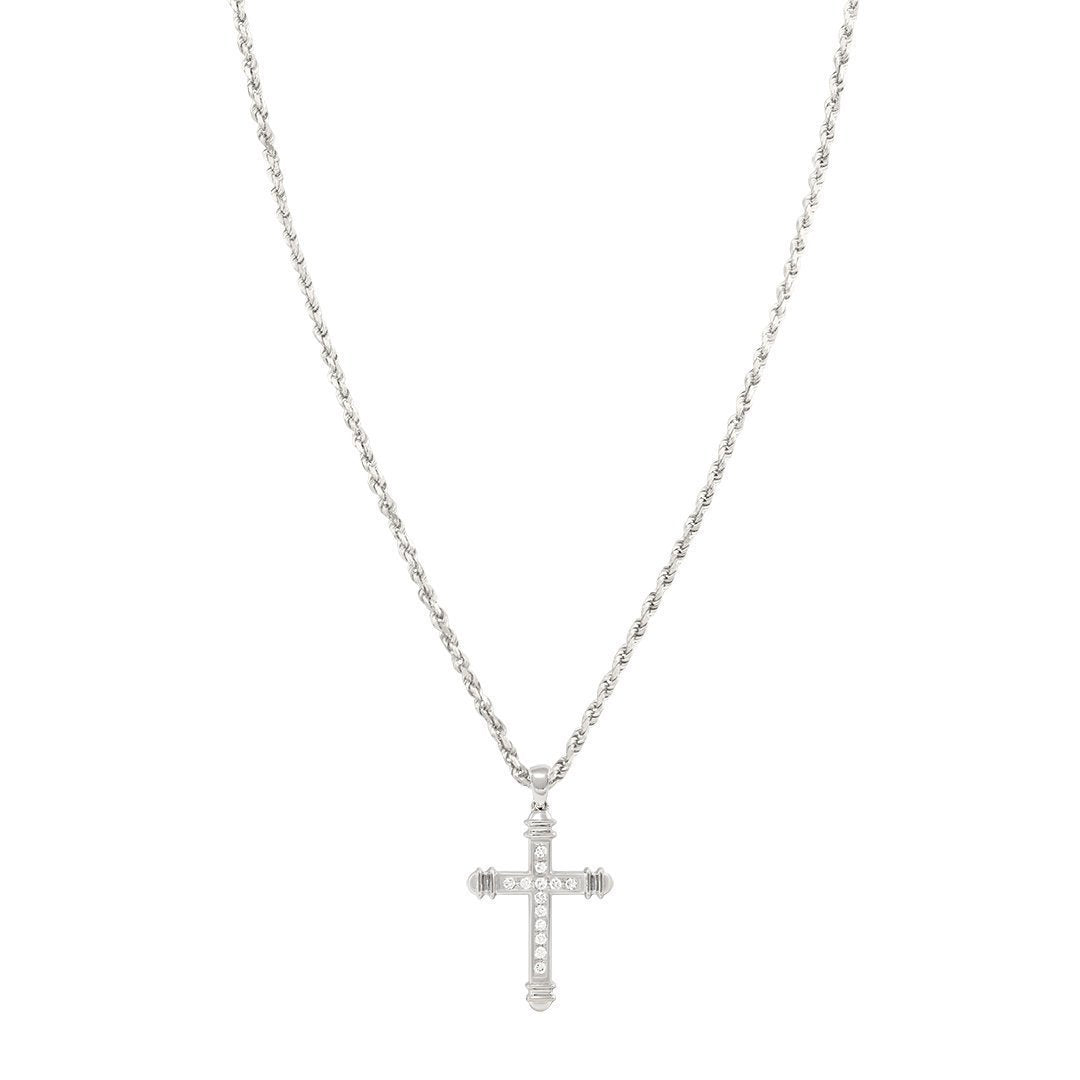 Men's Sterling Silver Cross Pendant Necklace – Bijou Jewellery